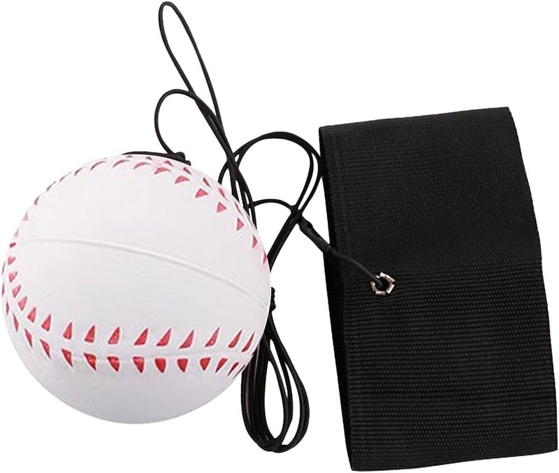 aoukoslt Wrist Return Ball, Sports Wrist Ball, Baseball On A String Rubber Rebound Wristband, Durable Elastic String Attached Rebound Balls - Image 4